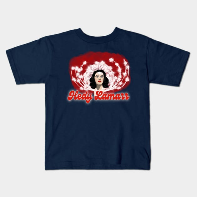 Hedy Lamarr Kids T-Shirt by TL Bugg